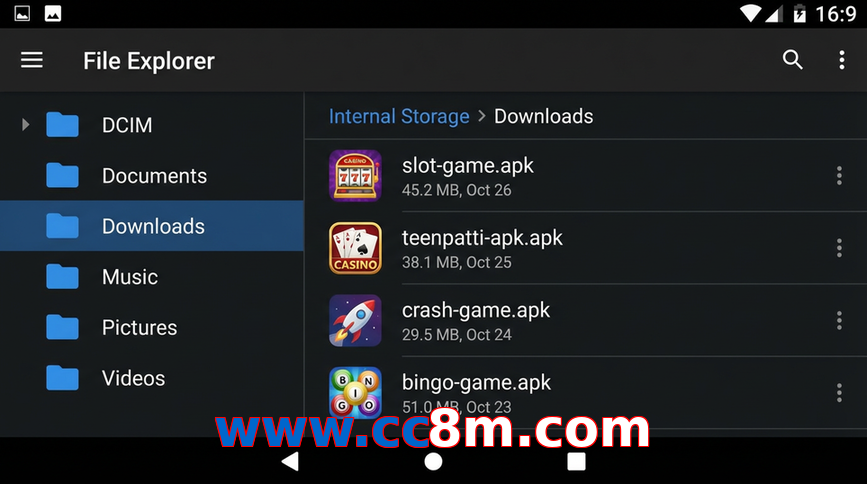 Main screen of Www.cc8m.com gameapk page for PK players